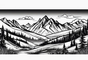 Mountians tattoo idea
