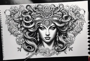 Medusa and the head of Perseo tattoo idea