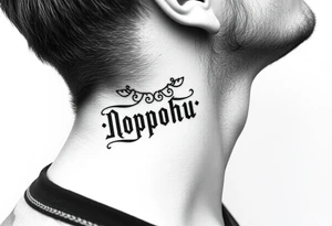 cyrillic russian on the side of my left neck tattoo idea