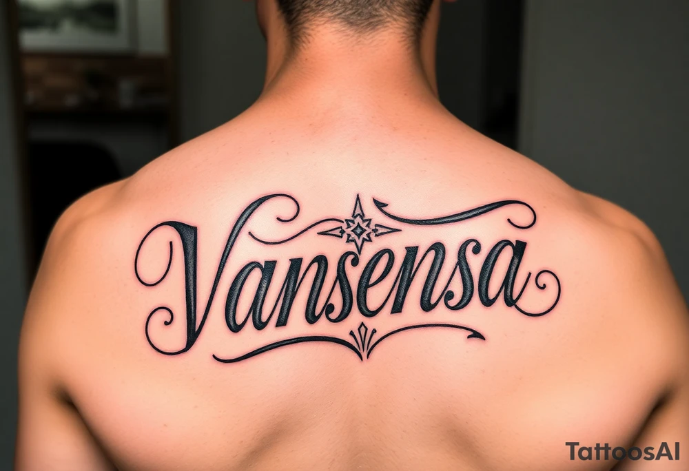 Name Vanessa tattoo idea
