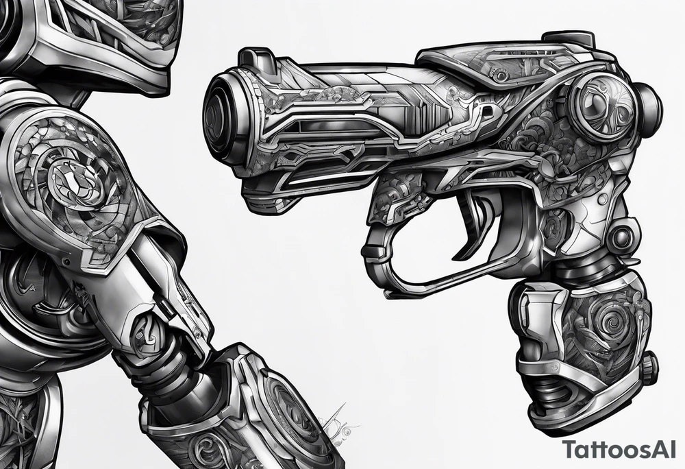 right arm tattoo robotic arm tattoo idea