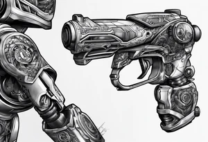 right arm tattoo robotic arm tattoo idea