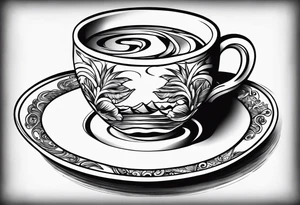 Gulfside coffee cup tattoo idea