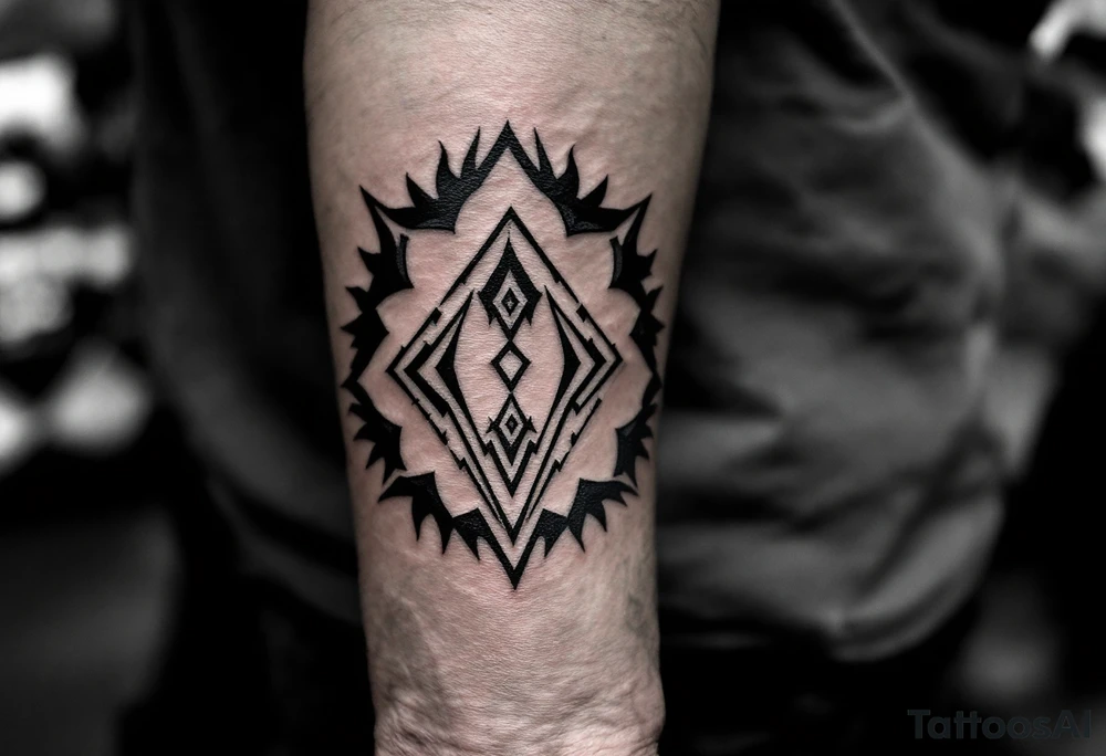 corbeau tribal tattoo idea