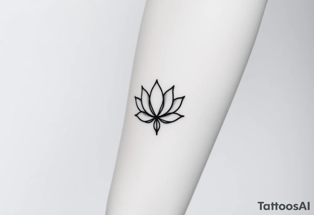 Lotus and Leo symbol tattoo idea