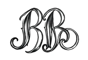 The letters "BB", with the letters overlapping, make it look artsy tattoo idea