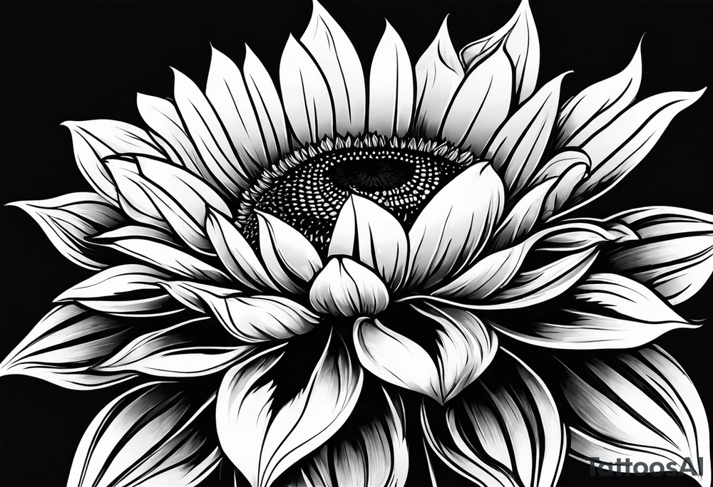 sunflower tattoo idea