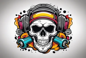 Mechanic skull tattoo idea