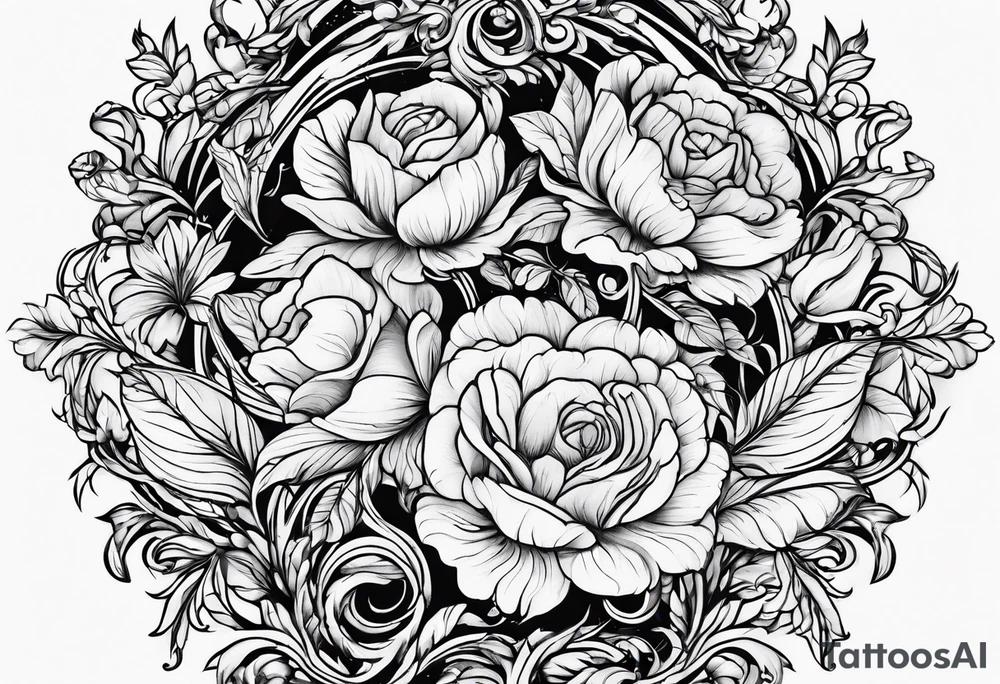 Vines branches tattoo idea