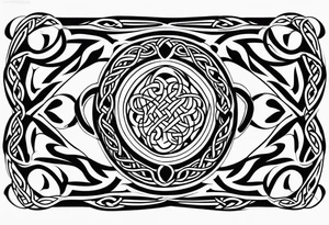 Celtic knot tribal sleeve tattoo idea