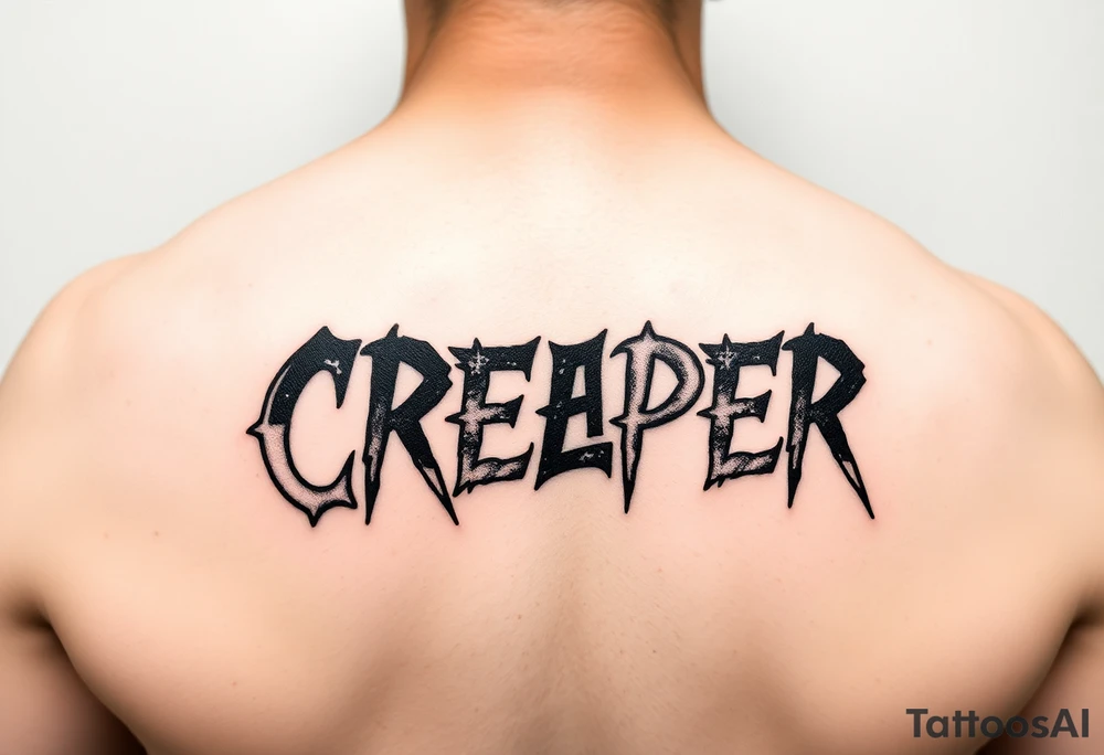 “Creeper” different fonts tattoo idea