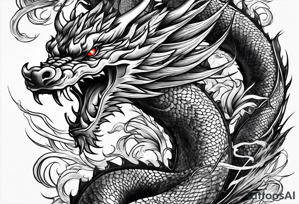 Japanese dragon tattoo idea