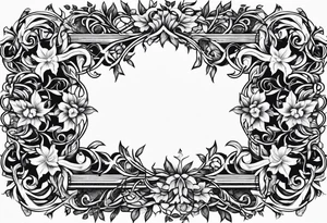 Leafy vines with grave tattoo idea