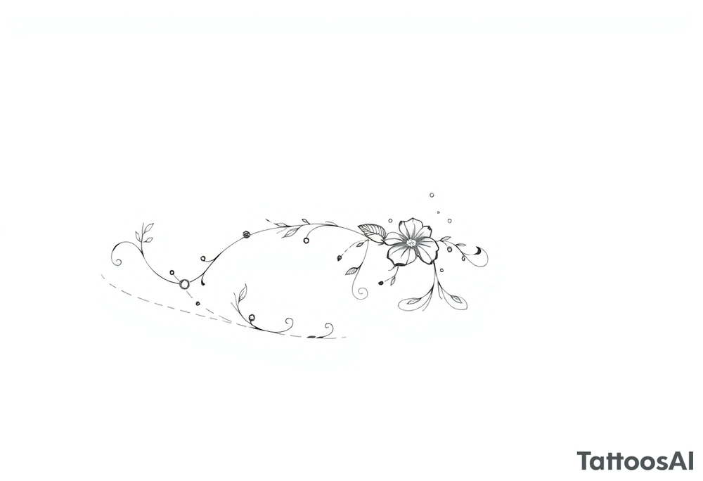 Лилии и размытые линии tattoo idea