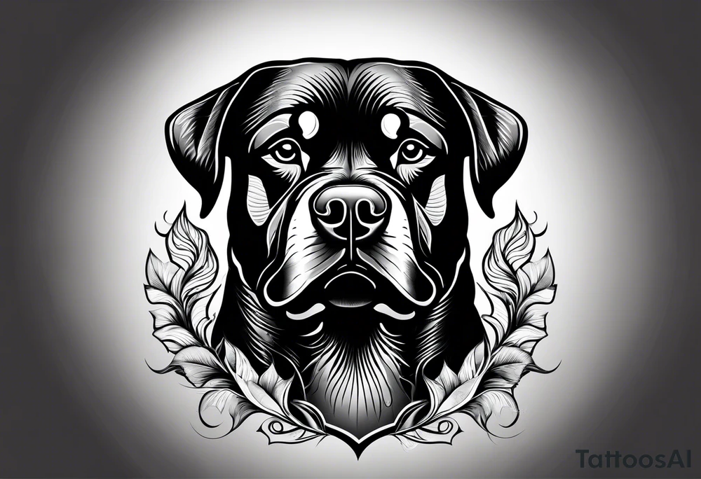 Cool Rottweiler tattoo idea