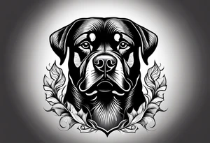 Cool Rottweiler tattoo idea