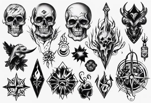 Sketches of black and black tattoo idea