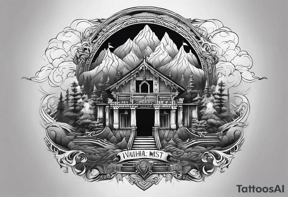 Valhalla  mist fog tattoo idea