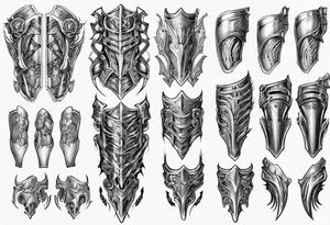 Upper leg armor tattoo idea