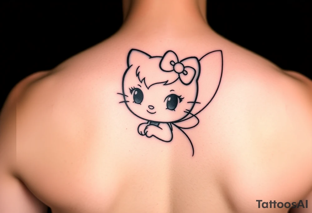 Sally as tinkerbell hello kitty tattoo idea