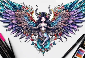 Stitch and Angel tattoo idea