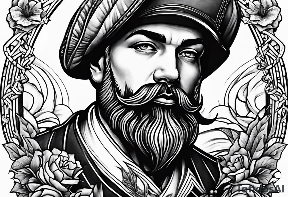 Old school sailor with face tattoos tattoo idea