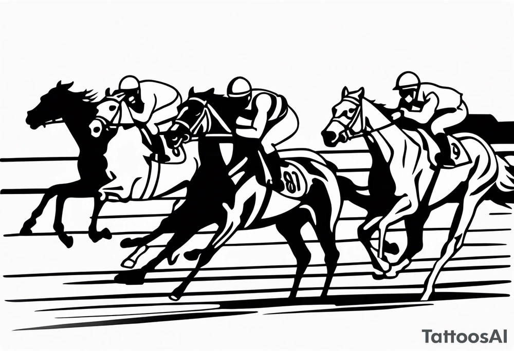 horse race tattoo idea