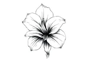 Large gladiolus flower tattoo idea