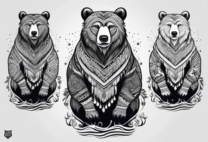 Standing snow bear tattoo idea