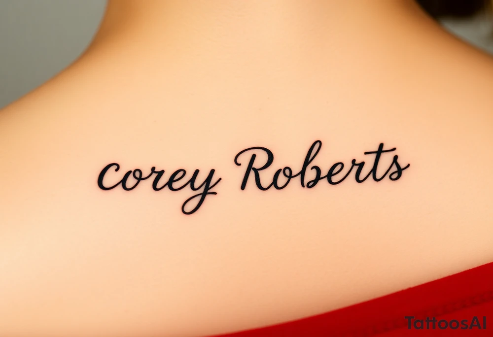 COREY ROBERTS with stars tattoo idea