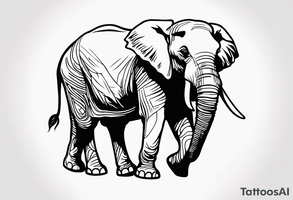 Elephant sense of community tattoo idea