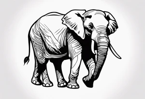 Elephant sense of community tattoo idea