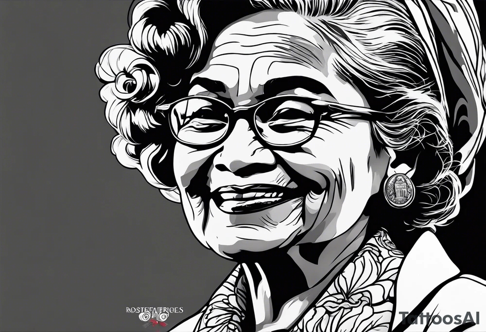 rosa parks smoking cigarette tattoo idea