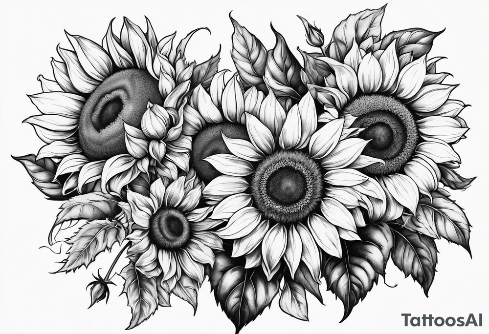 Sunflowers tattoo idea