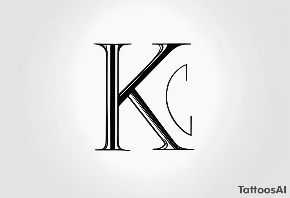 Clean, thin lines forming a monogram. The "K" and "I" tattoo idea Clean, thin lines forming a monogram. The "K" and "I" tattoo idea