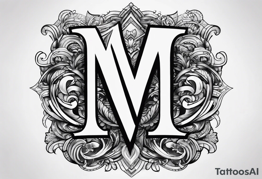 intelligence with the letter m tattoo idea