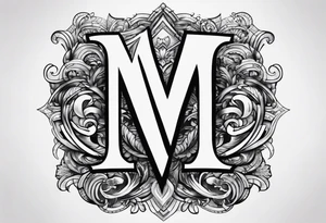 intelligence with the letter m tattoo idea
