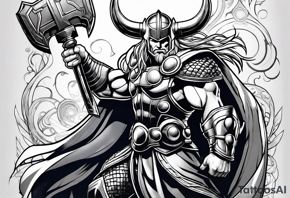 The Mighty Thor from current Marvel comics tattoo idea