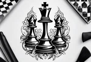 King chess piece tattoo idea