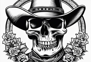 cowboy skull tattoo idea