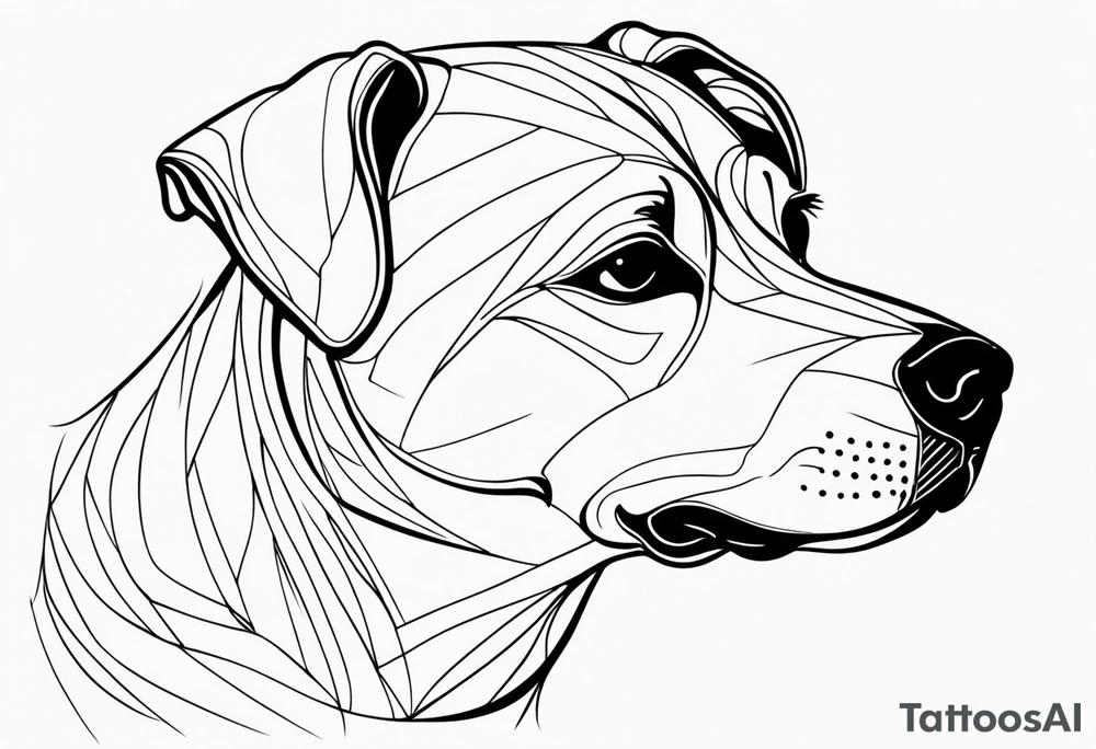 dog love tattoo idea
