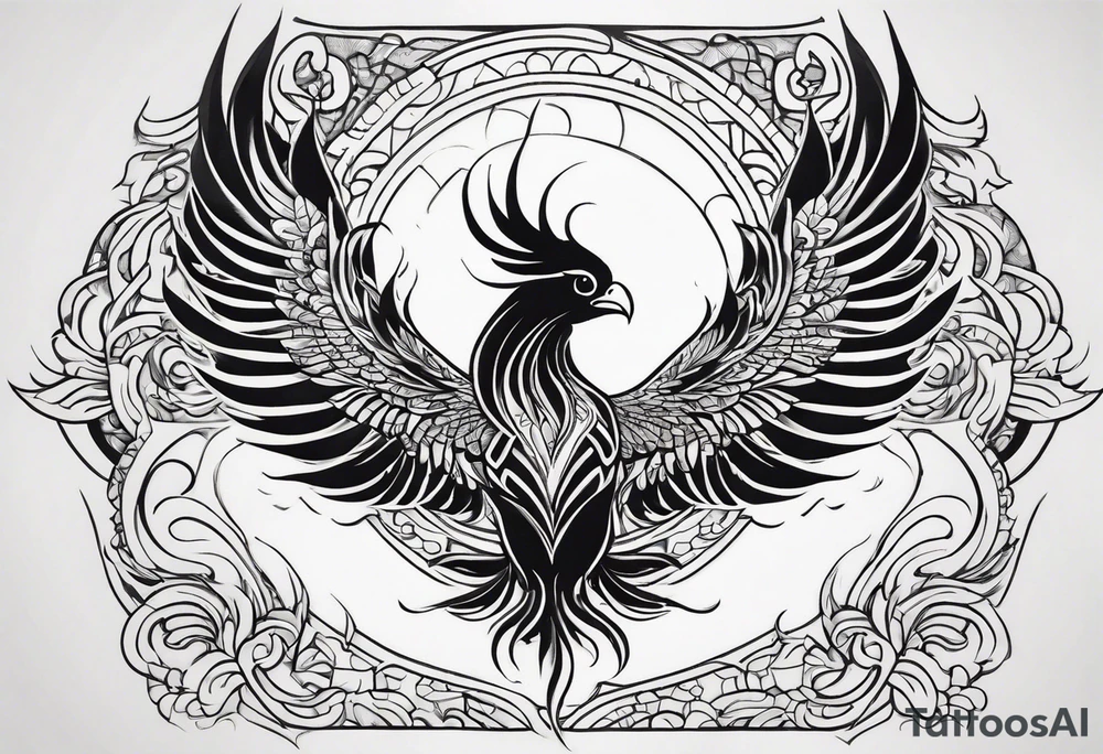 Rising phoenix tattoo idea