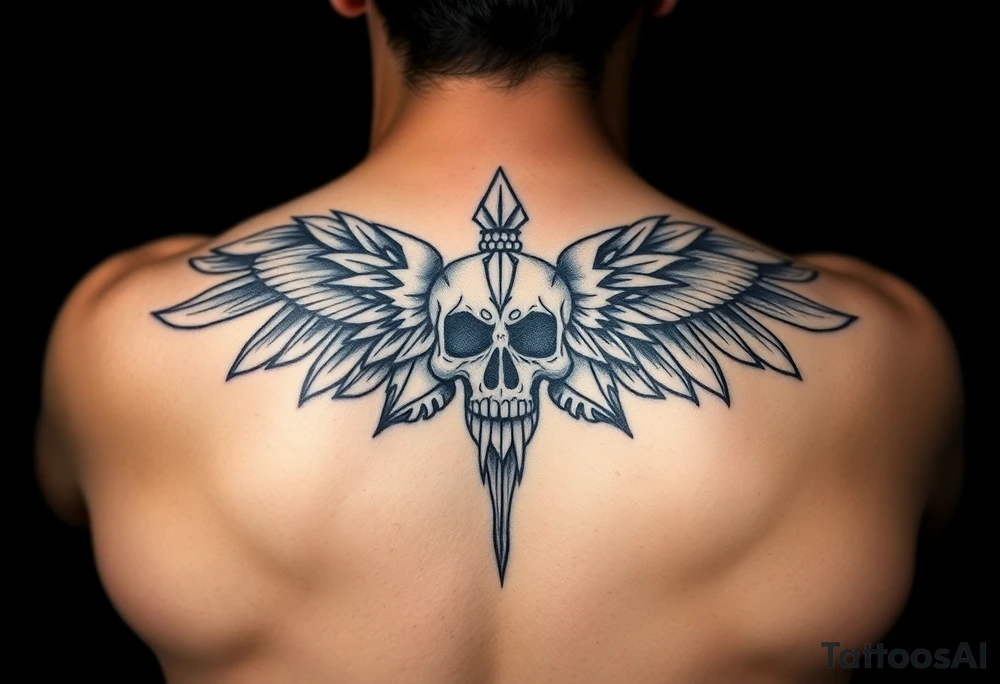 Create a mexican Aztec tattoo with life and death as the theme tattoo idea