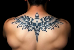 Create a mexican Aztec tattoo with life and death as the theme tattoo idea