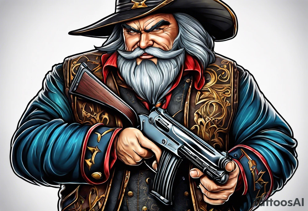 Grimlin with gun tattoo idea