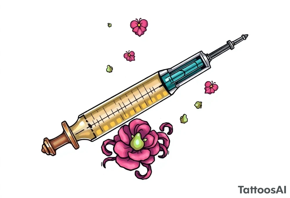 Syringe full of meth super powerful tattoo idea