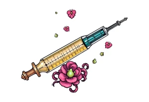 Syringe full of meth super powerful tattoo idea
