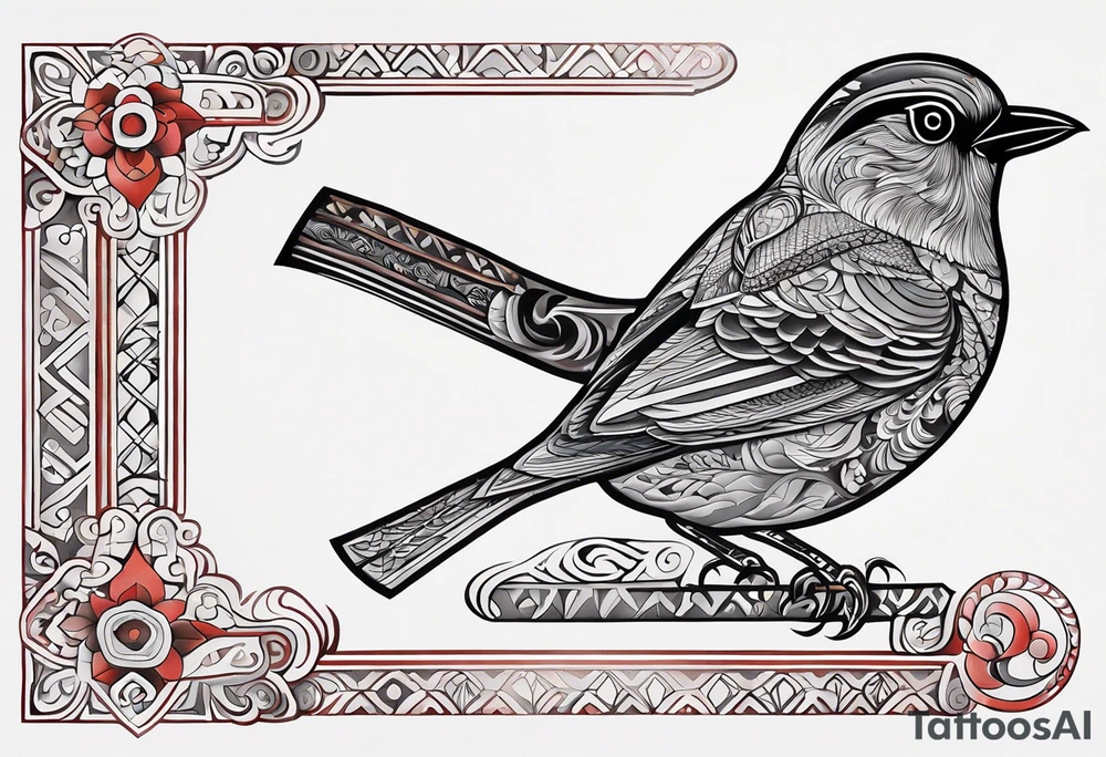 tattoo design of the bird Aramides cajaneus (cotara chiricote). The design should prominently feature the detailed profile of this bird, ensuring accurate representation of its gray head and neck, reddish-brown chest, and black belly. Avoid incorporating any characteristics of similar birds, such as the red neck of Aramides ypecaha or the pinkish tones of Aramides ypecaha. The design should capture the essence of the bird with clean lines and sharp details, maintaining precision in the depiction of its plumage and beak shape. The style should be elegant and detailed, suitable for a tattoo, and rendered in grayscale to highlight the bird’s unique features. tattoo idea