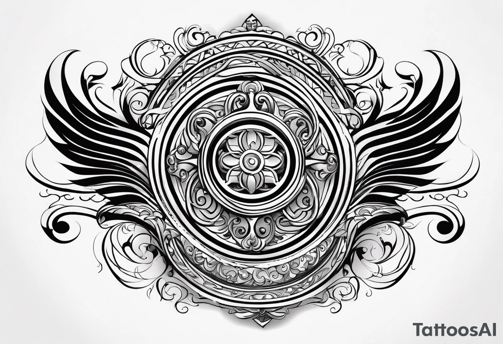gate swirl vector tattoo idea