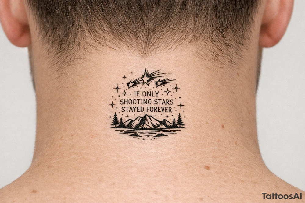 If only shooting starrs stayed forever tattoo idea